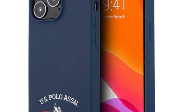 US Polo Assn Silicone Logo - Etui iPhone 13 Pro Max (granatowy) - zdjęcie 1