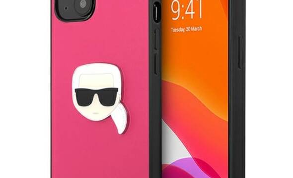 Karl Lagerfeld PU Leather Karl's Head Metal - Etui iPhone 13 mini (r - zdjęcie 1