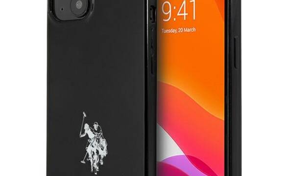 US Polo Assn Horses Logo - Etui iPhone 13 (czarny) - zdjęcie 1