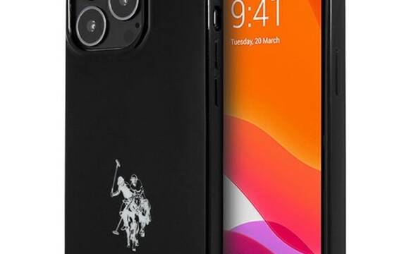 US Polo Assn Horses Logo - Etui iPhone 13 Pro Max (czarny) - zdjęcie 1