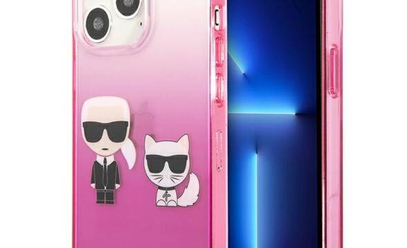 Karl Lagerfeld Gradient Ikonik Karl & Choupette - Etui iPhone 13 Pro (r - zdjęcie 1