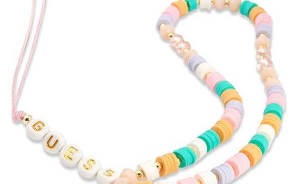 Guess Phone Strap Beads Heishi - Zawieszka do telefonu 25 cm (Flower Pink) - zdjęcie 1