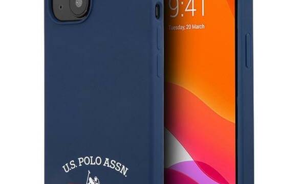 US Polo Assn Silicone Logo - Etui iPhone 13 mini (granatowy) - zdjęcie 1