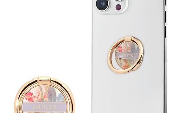 Guess Ring Stand Flower - Magnetyczny uchwyt na palec do telefonu (Purple) - zdjęcie 1