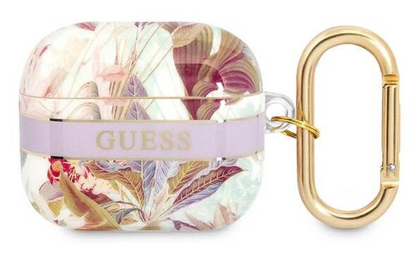 Guess Flower Strap - Etui Airpods 3 (Purple) - zdjęcie 1