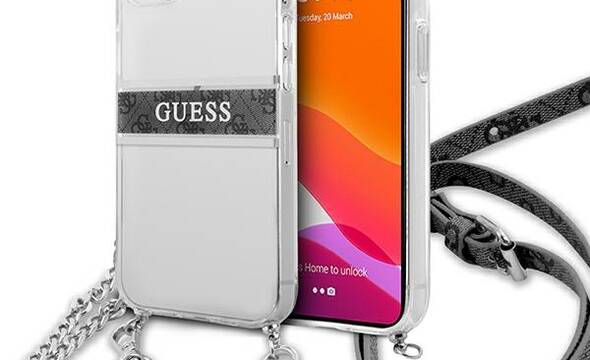 Guess 4G Silver Stripe Crossbody - Etui iPhone 13 mini - zdjęcie 1
