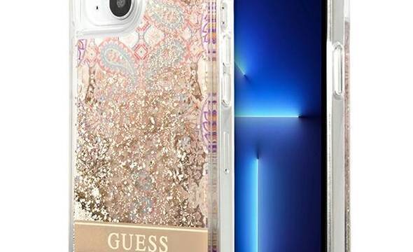 Guess Liquid Glitter Paisley - Etui iPhone 13 mini (z - zdjęcie 1