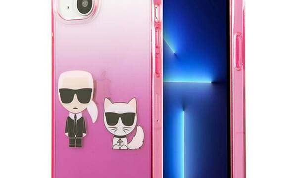 Karl Lagerfeld Gradient Ikonik Karl & Choupette - Etui iPhone 13 mini (r - zdjęcie 1