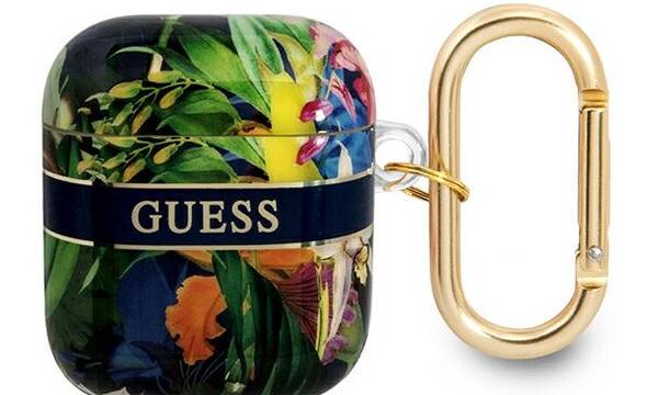 Guess Flower - Etui Airpods 1/2 gen (Blue) - zdjęcie 1