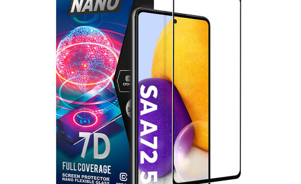 Crong 7D Nano Flexible Glass  Niepękajšce szkło hybrydowe 9H na cały ekran Samsung Galaxy A72 - zdjęcie 1