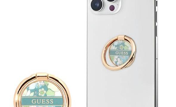 Guess Ring Stand Flower - Magnetyczny uchwyt na palec do telefonu (Green) - zdjęcie 1