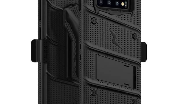 Zizo Bolt Cover - Pancerne etui Samsung Galaxy S10 oraz podstawka & uchwyt do paska (Black/Black) - zdjęcie 1