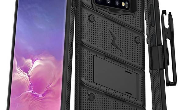 Zizo Bolt Cover - Pancerne etui Samsung Galaxy S10 oraz podstawka & uchwyt do paska (Black/Black) - zdjęcie 2