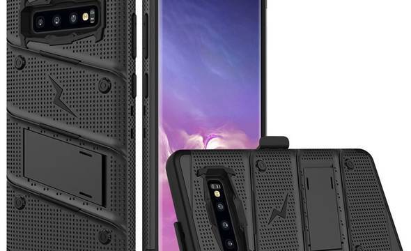 Zizo Bolt Cover - Pancerne etui Samsung Galaxy S10 oraz podstawka & uchwyt do paska (Black/Black) - zdjęcie 3