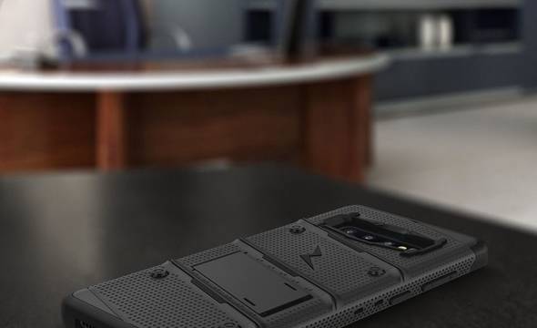 Zizo Bolt Cover - Pancerne etui Samsung Galaxy S10 oraz podstawka & uchwyt do paska (Black/Black) - zdjęcie 8