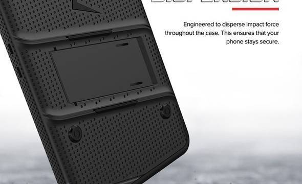 Zizo Bolt Cover - Pancerne etui Samsung Galaxy S10 oraz podstawka & uchwyt do paska (Black/Black) - zdjęcie 9