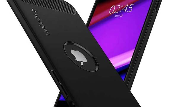 Spigen Rugged Armor - Etui do iPhone SE 2022 / SE 2020 / 8 / 7 (Czarny) - zdjęcie 1