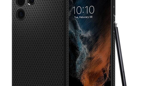 Spigen Liquid Air - Etui do Samsung Galaxy S22 Ultra (Czarny) - zdjęcie 1