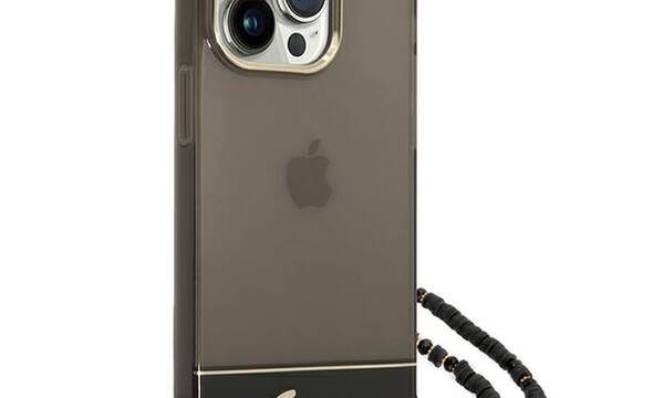 Guess Translucent Pearl Strap - Etui iPhone 14 Pro (czarny) - zdjęcie 1
