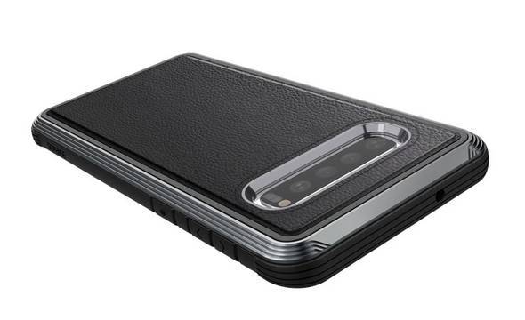 X-Doria Defense Lux - Etui aluminiowe Samsung Galaxy S10+ (Drop test 3m) (Black Leather) - zdjęcie 1