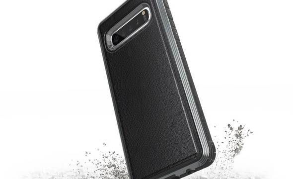 X-Doria Defense Lux - Etui aluminiowe Samsung Galaxy S10+ (Drop test 3m) (Black Leather) - zdjęcie 3