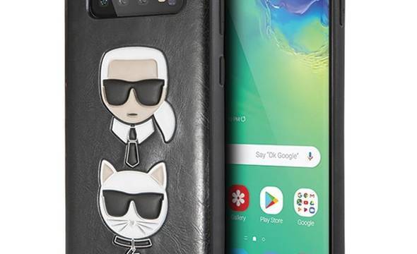 Karl Lagerfeld Embossed Case Karl & Choupette - Etui Samsung Galaxy S10 (czarny) - zdjęcie 1