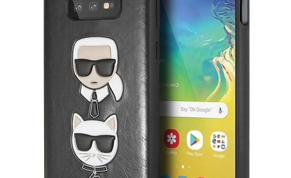 Karl Lagerfeld Embossed Case Karl & Choupette - Etui Samsung Galaxy S10e (czarny) - zdjęcie 1