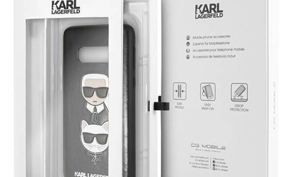 Karl Lagerfeld Embossed Case Karl & Choupette - Etui Samsung Galaxy S10e (czarny) - zdjęcie 6