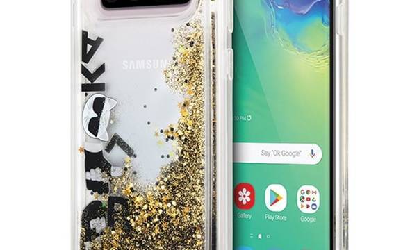 Karl Lagerfeld Signature Glitter Case - Etui Samsung Galaxy S10e (Floatting Charms) - zdjęcie 1