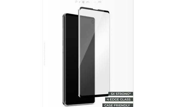 PURO Premium Full Edge Tempered Glass Case Friendly - Szkło ochronne hartowane na ekran Samsung Galaxy S10 (czarna ramka) - zdjęcie 2
