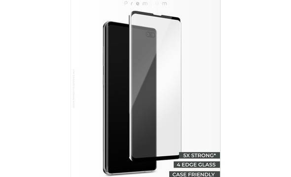 PURO Premium Full Edge Tempered Glass Case Friendly - Szkło ochronne hartowane na ekran Samsung Galaxy S10 + (czarna ramka) - zdjęcie 2