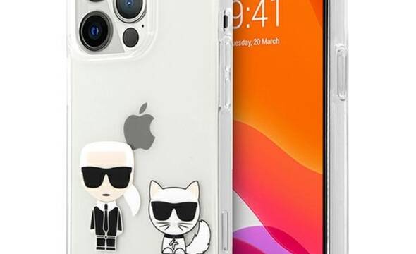 Karl Lagerfeld Ikonik & Choupette - Etui iPhone 13 Pro Max (przezroczysty) - zdjęcie 1