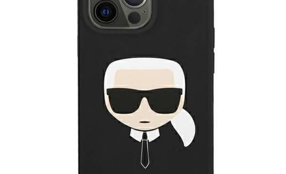 Karl Lagerfeld Silicone Ikonik Karl`s Head - Etui iPhone 13 Mini (czarny) - zdjęcie 1