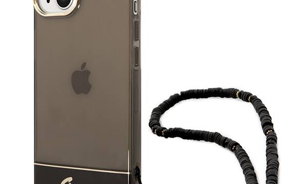 Guess Translucent Pearl Strap - Etui iPhone 14 Plus (czarny) - zdjęcie 1