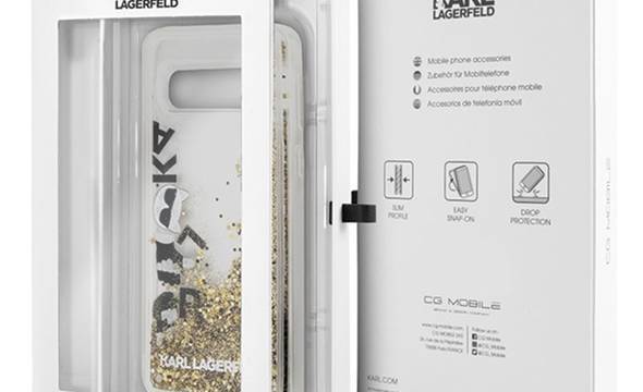 Karl Lagerfeld Signature Glitter Case - Etui Samsung Galaxy S10 (Floatting Charms) - zdjęcie 6