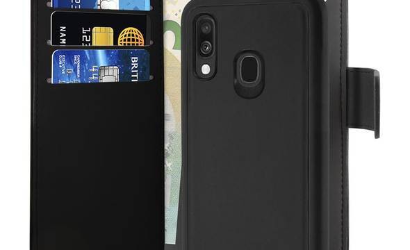 PURO Wallet Detachable - Etui 2w1 Samsung Galaxy A40 (2019) (czarny) - zdjęcie 1