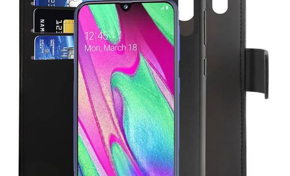PURO Wallet Detachable - Etui 2w1 Samsung Galaxy A40 (2019) (czarny) - zdjęcie 2