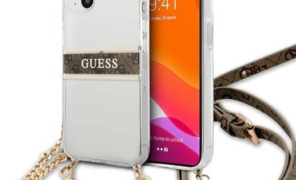Guess 4G Gold Stripe Crossbody - Etui iPhone 13 mini - zdjęcie 1
