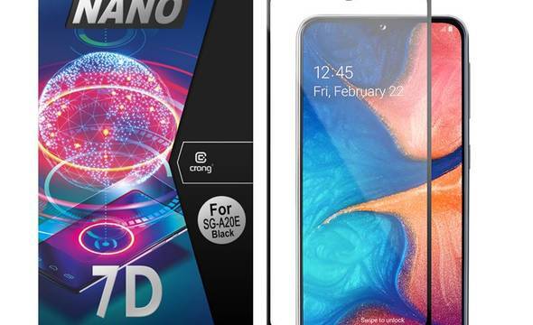 Crong 7D Nano Flexible Glass - Szkło hybrydowe 9H na cały ekran Samsung Galaxy A20e - zdjęcie 1