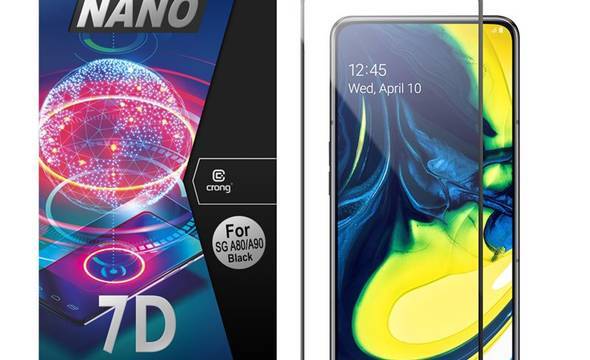 Crong 7D Nano Flexible Glass - Szkło hybrydowe 9H na cały ekran Samsung Galaxy A80 / A90 - zdjęcie 1