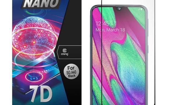 Crong 7D Nano Flexible Glass - Szkło hybrydowe 9H na cały ekran Samsung Galaxy A40 - zdjęcie 1