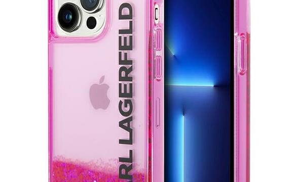 Karl Lagerfeld Liquid Glitter Translucent Elongated Logo Case  - zdjęcie 1