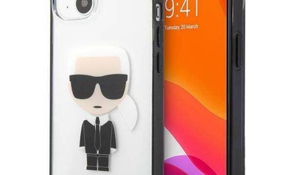 Karl Lagerfeld Ikonik Karl - Etui iPhone 13 mini (przezroczysty / czarna ramka) - zdjęcie 1