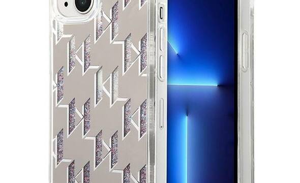 Karl Lagerfeld Monogram Liquid Glitter - Etui iPhone 14 (srebrny) - zdjęcie 1