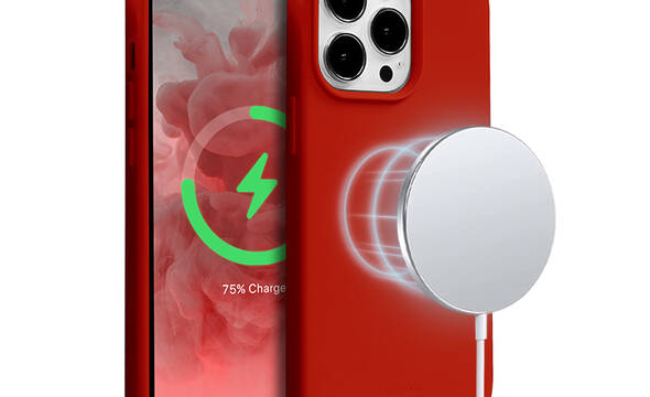 Crong Color Cover Magnetic - Etui iPhone 13 Pro MagSafe (czerwony) - zdjęcie 1