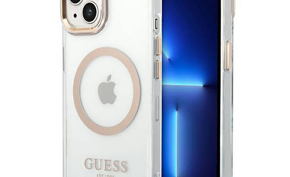 Guess Metal Outline Magsafe - Etui iPhone 14 (przezroczysty / z - zdjęcie 1