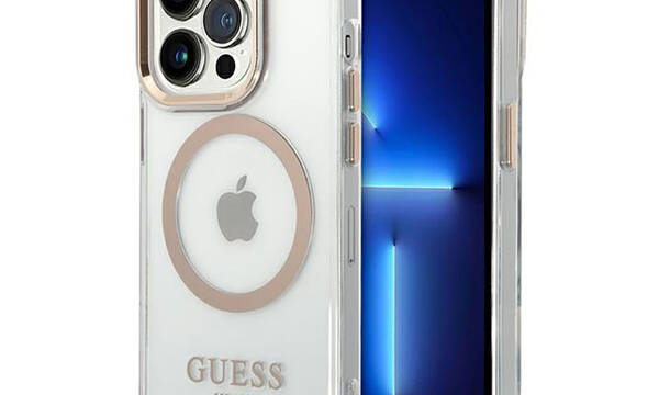 Guess Metal Outline Magsafe - Etui iPhone 14 Pro (przezroczysty / z - zdjęcie 1