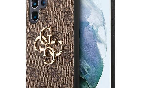 Guess 4G Big Metal Logo - Etui Samsung Galaxy S22 Ultra (bršzowy) - zdjęcie 1