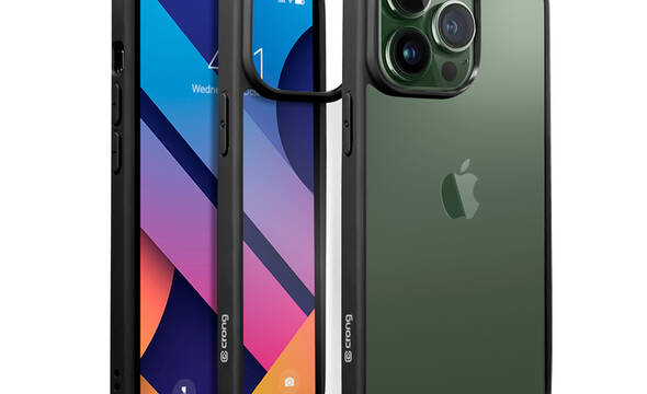 Crong Clear Cover - Etui iPhone 13 Pro Max (czarny) - zdjęcie 1