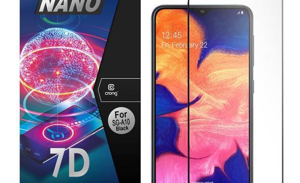 Crong 7D Nano Flexible Glass - Szkło hybrydowe 9H na cały ekran Samsung Galaxy A10 - zdjęcie 1